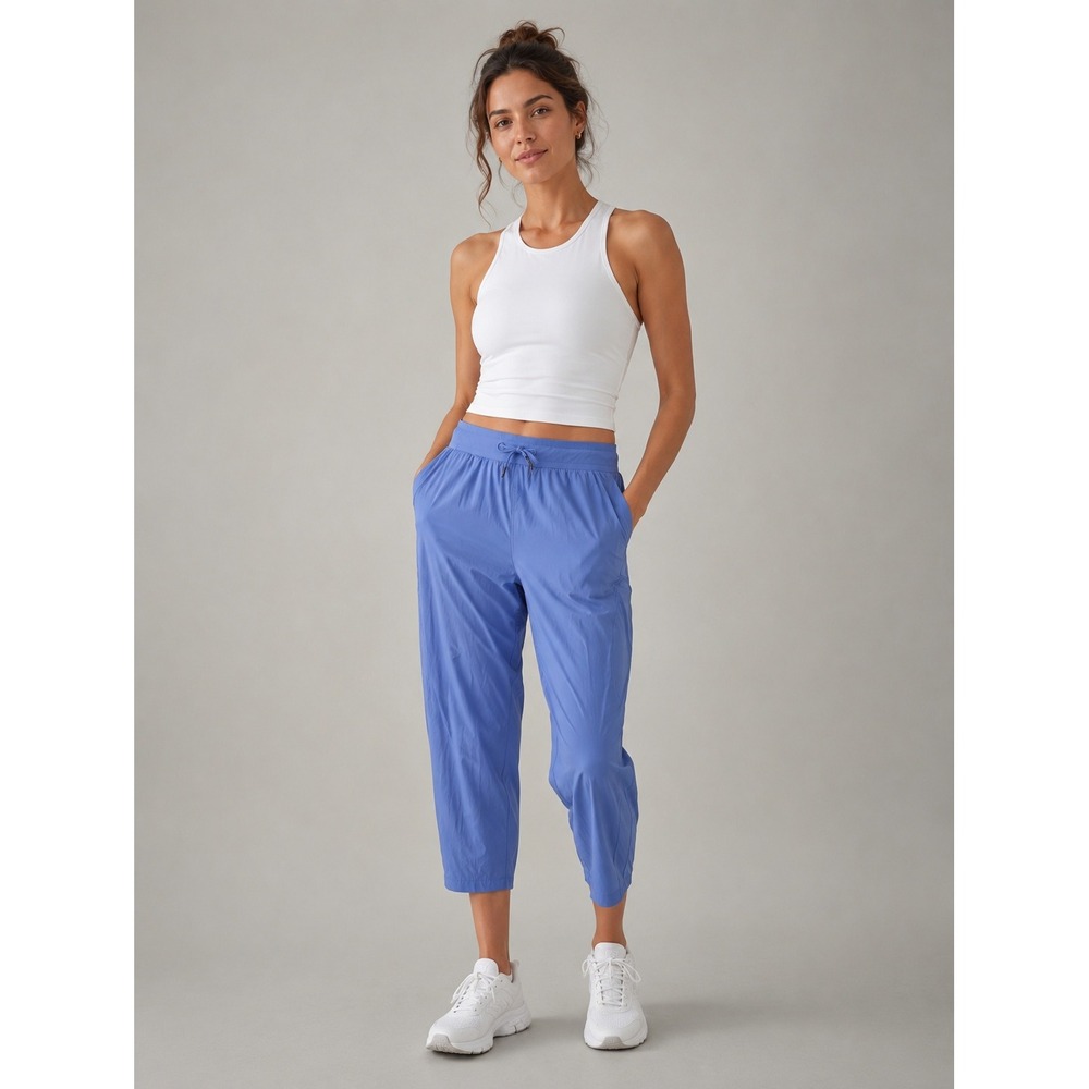 Sweaty Betty Swift Running Trousers‎ Blue Tapered Athletic Pants Womens Size 8